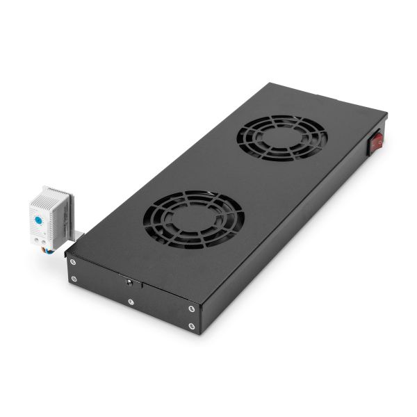 Digitus DN-19 FAN-2-HO-SW rack-toebehoren Ventilatiepaneel (DN-19 FAN-2-HO-SW)