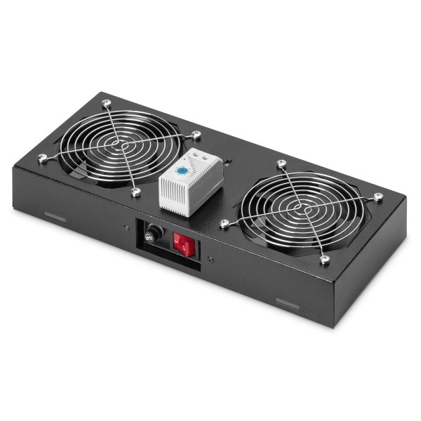 Digitus DN-19 FAN-2-WM-T-SW rack-toebehoren Dakventilator (DN-19 FAN-2-WM-T-SW)