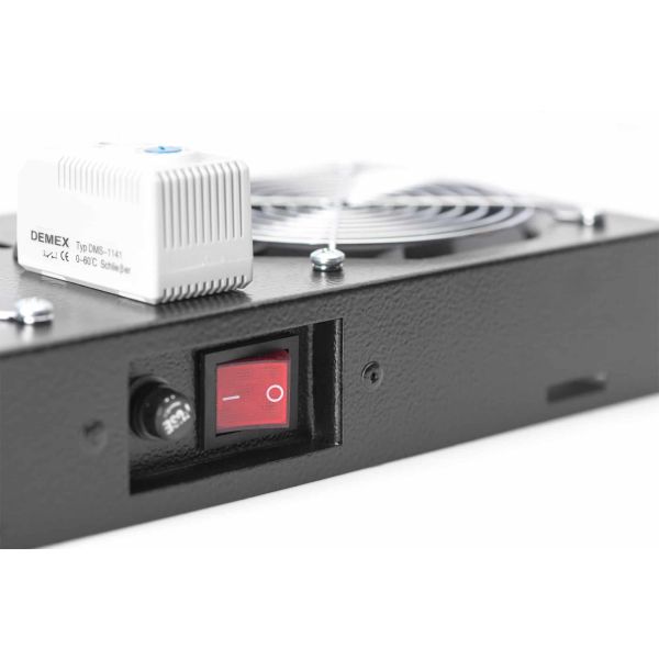 Digitus DN-19 FAN-2-WM-T-SW rack-toebehoren Dakventilator (DN-19 FAN-2-WM-T-SW)
