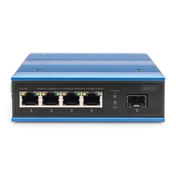 Digitus DN-651130 netwerk-switch Unmanaged Fast Ethernet (10/100) Zwart, Blauw (DN-651130)