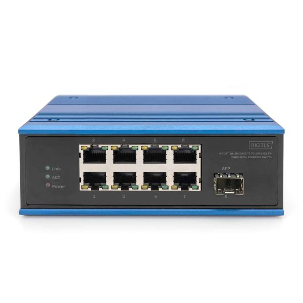 Digitus DN-651132 netwerk-switch Unmanaged Fast Ethernet (10/100) Zwart, Blauw (DN-651132)