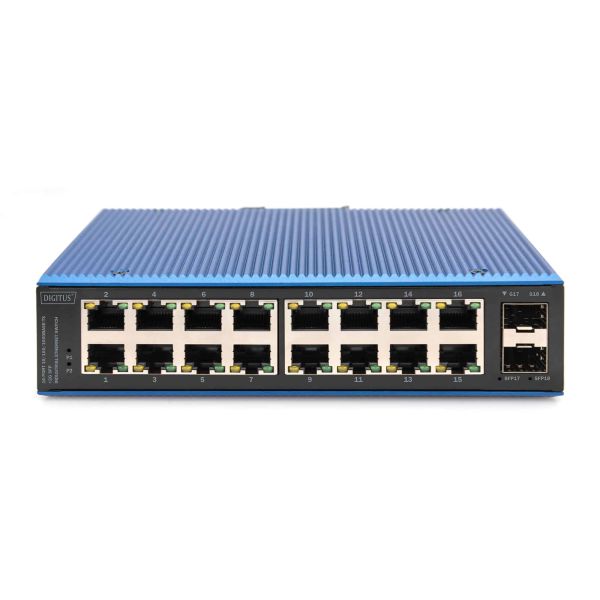 Digitus DN-651138 netwerk-switch Unmanaged Gigabit Ethernet (10/100/1000) Zwart, Blauw (DN-651138)
