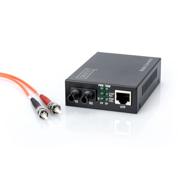 Digitus DN-82010-1 netwerk media converter Intern 1310 nm Multimode Zwart (DN-82010-1)
