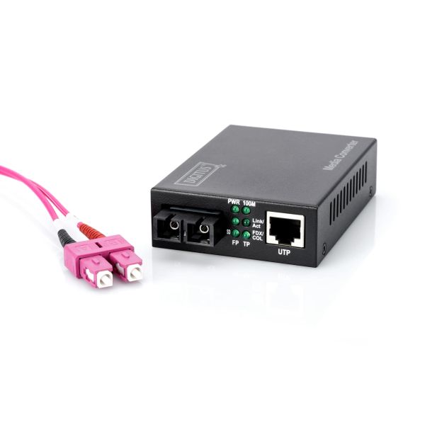 Digitus Fast Ethernet, RJ-45/SC netwerk media converter 100 Mbit/s 1310 nm Multimode Zwart (DN-82020-1) Digitus Fast Ethernet, RJ-45/SC netwerk media converter 100 Mbit/s 1310 nm Multimode Zwart (DN-82020-1)