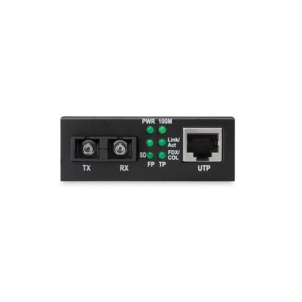 Digitus DN-82021-1 netwerk media converter Intern 1310 nm Single-mode Zwart (DN-82021-1)