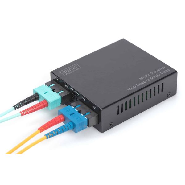 Digitus DN-82024 netwerk media converter 100 Mbit/s 1310 nm Multimode, Single-mode Zwart (DN-82024)