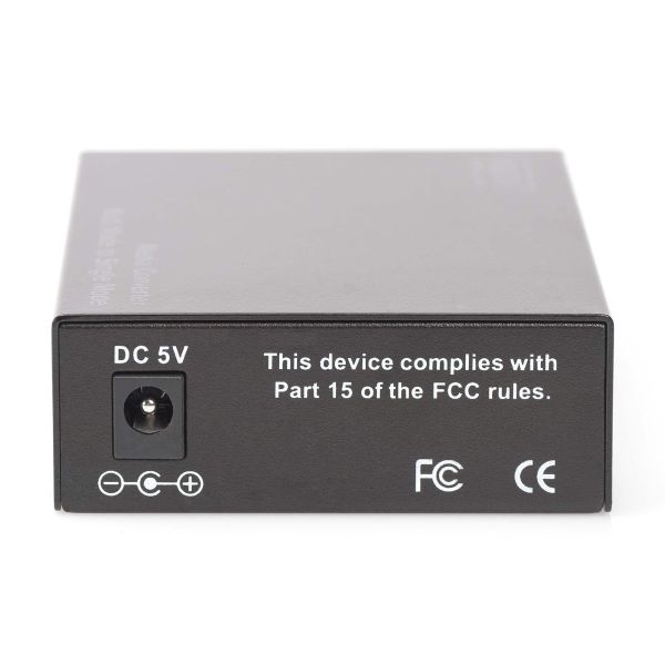 Digitus DN-82024 netwerk media converter 100 Mbit/s 1310 nm Multimode, Single-mode Zwart (DN-82024)