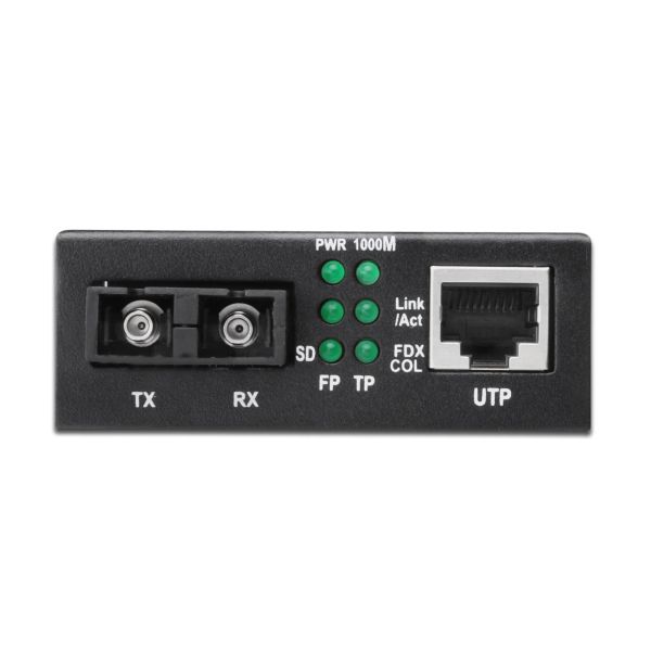 Digitus DN-82121-1 netwerk media converter 1000 Mbit/s 1310 nm Single-mode Zwart (DN-82121-1)
