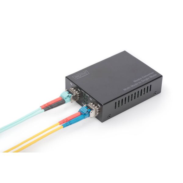 Digitus DN-82133 netwerk media converter 1000 Mbit/s 1550 nm Multimode, Single-mode Zwart (DN-82133)