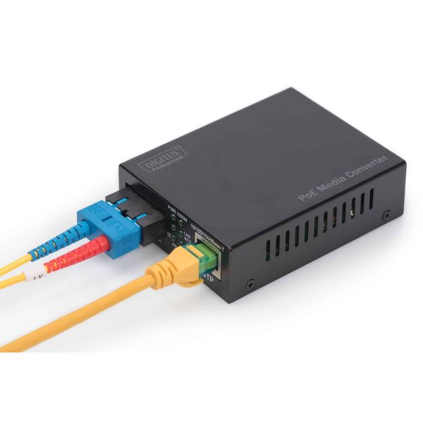 Digitus DN-82160 netwerk media converter 1000 Mbit/s 1310 nm Single-mode Zwart (DN-82160)