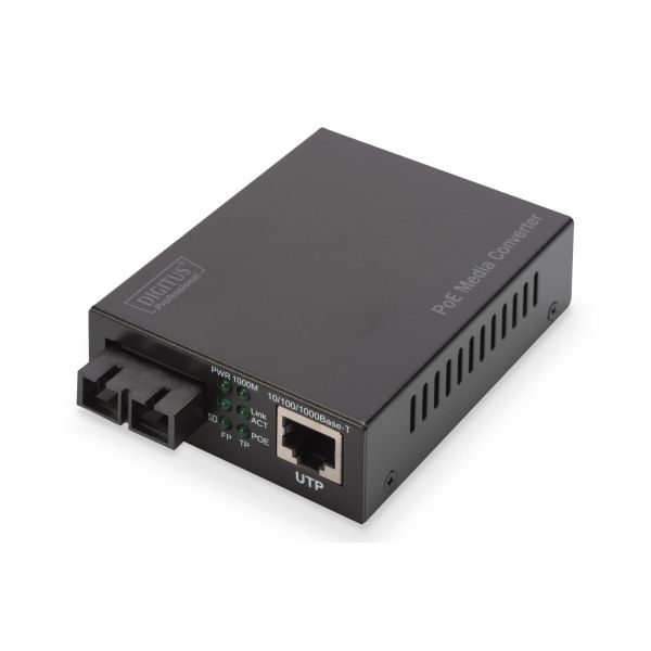 Digitus DN-82160 netwerk media converter 1000 Mbit/s 1310 nm Single-mode Zwart (DN-82160)