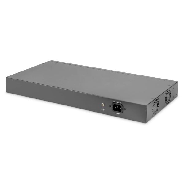 Digitus DN-95343 netwerk-switch Unmanaged Fast Ethernet (10/100) Power over Ethernet (PoE) 1U Zwart, Zilver (DN-95343)