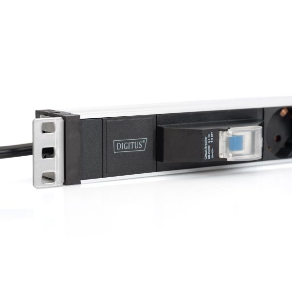 Digitus DN-95417 energiedistributie 6 AC-uitgang(en) 0U/1U Zwart, Zilver (DN-95417)