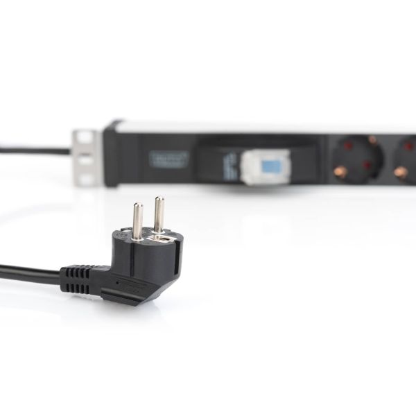 Digitus DN-95417 energiedistributie 6 AC-uitgang(en) 0U/1U Zwart, Zilver (DN-95417)