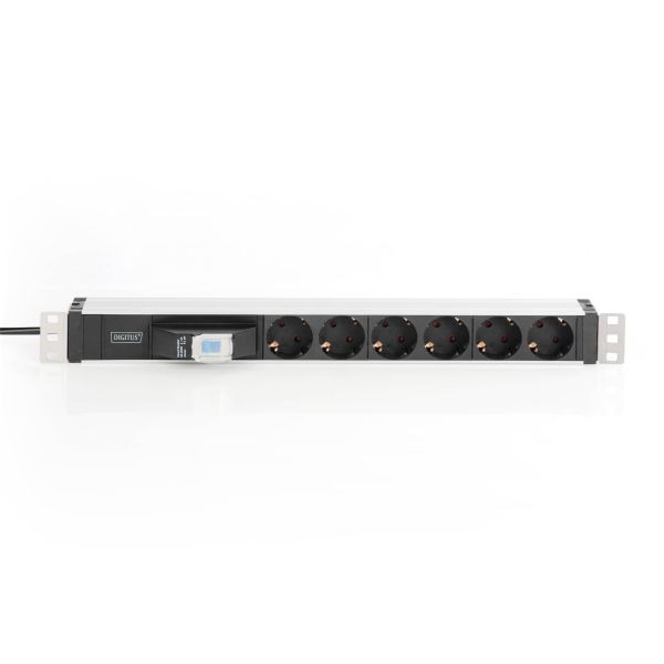 Digitus DN-95417 energiedistributie 6 AC-uitgang(en) 0U/1U Zwart, Zilver (DN-95417)