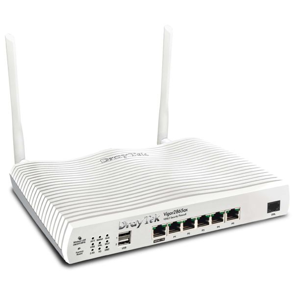 Draytek Vigor 2865ax draadloze router Gigabit Ethernet Dual-band (2.4 GHz / 5 GHz) Wit (V2865AX-B-DE-AT-CH) Draytek Vigor 2865ax draadloze router Gigabit Ethernet Dual-band (2.4 GHz / 5 GHz) Wit (V2865AX-B-DE-AT-CH)