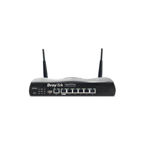Draytek Vigor 2927Lac draadloze router Gigabit Ethernet Dual-band (2.4 GHz / 5 GHz) 4G Zwart (V2927LAC-DE-AT-CH) Draytek Vigor 2927Lac draadloze router Gigabit Ethernet Dual-band (2.4 GHz / 5 GHz) 4G Zwart (V2927LAC-DE-AT-CH)