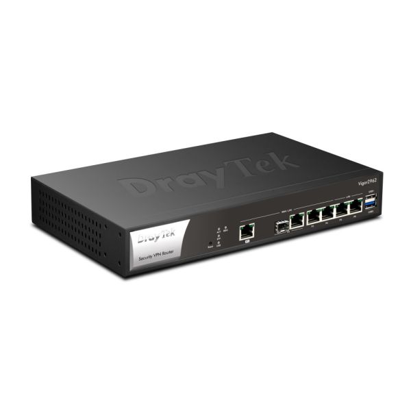 Draytek Vigor 2962 bedrade router 2.5 Gigabit Ethernet Zwart, Wit (V2962-DE-AT-CH)
