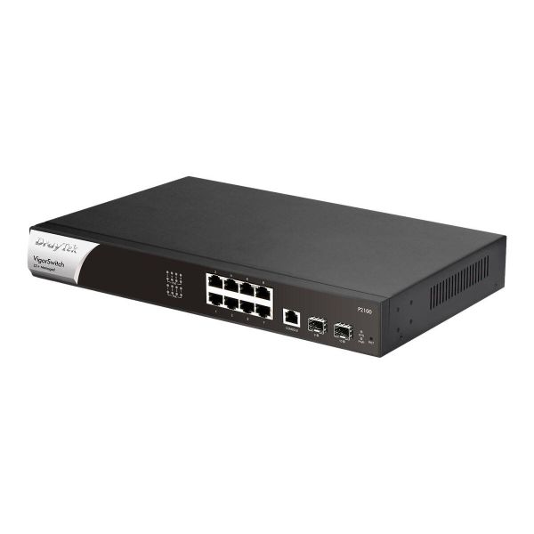 Draytek Switch 330mm DrayTek VigorSwitch  P-2100   2*SFP+/ 8*GE/PoE+ retail (VSWITCHP2100-DE-AT-CH)