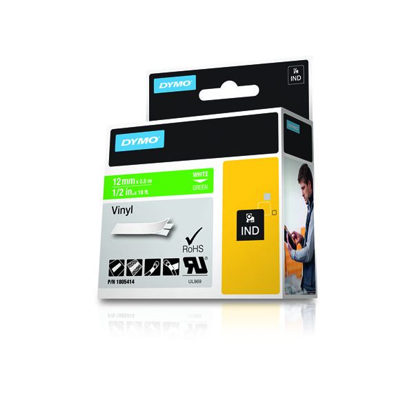 DYMO 1805414 labelprinter-tape Wit op groen (1805414)