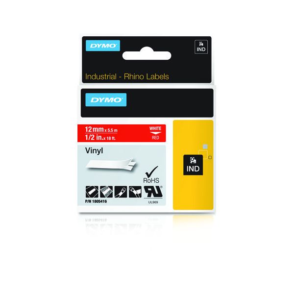 DYMO 1805416 labelprinter-tape Wit op rood (1805416)