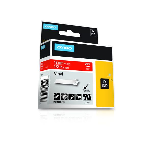 DYMO 1805416 labelprinter-tape Wit op rood (1805416)