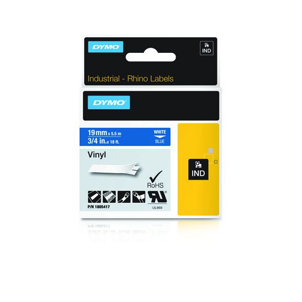 DYMO 1805417 labelprinter-tape Wit op blauw (1805417) DYMO 1805417 labelprinter-tape Wit op blauw (1805417)