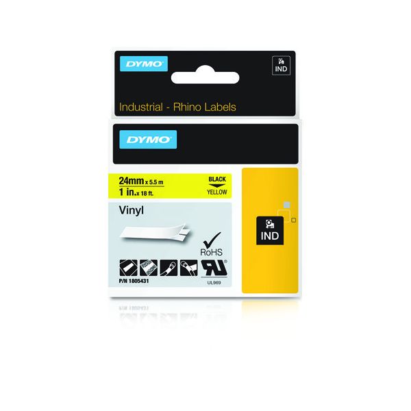 DYMO 1805431 labelprinter-tape Zwart op geel (1805431) DYMO 1805431 labelprinter-tape Zwart op geel (1805431)
