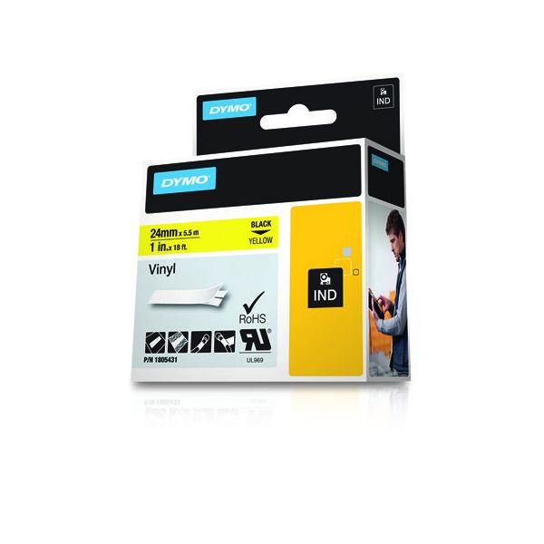 DYMO 1805431 labelprinter-tape Zwart op geel (1805431)