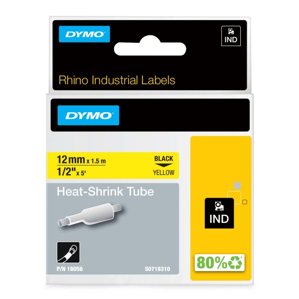 DYMO 18056 labelprinter-tape Zwart op geel (18056)