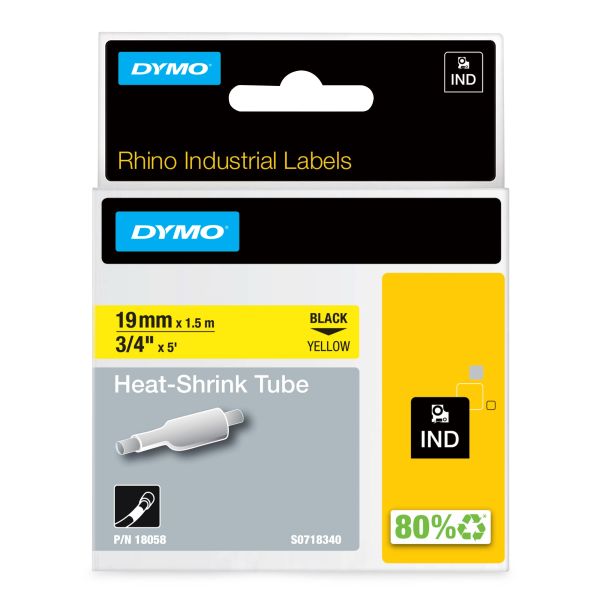 DYMO 18058 labelprinter-tape Zwart op geel (18058)