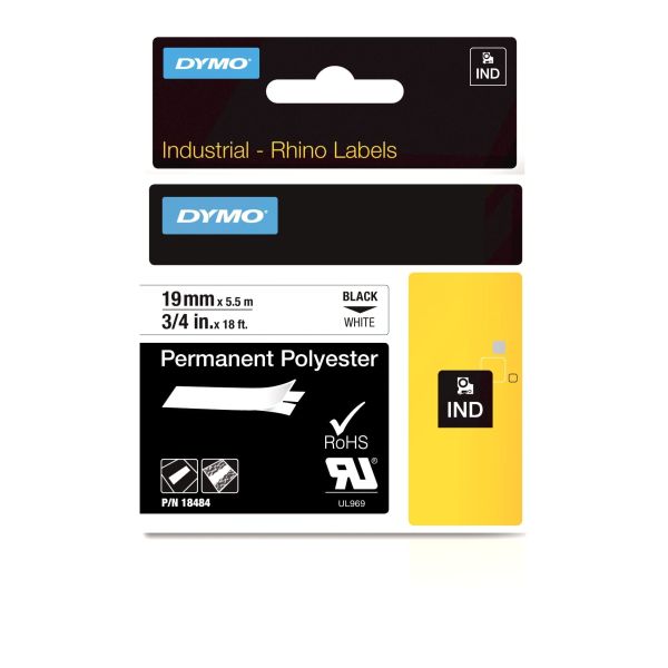DYMO 18484 labelprinter-tape Zwart op wit (18484) DYMO 18484 labelprinter-tape Zwart op wit (18484)