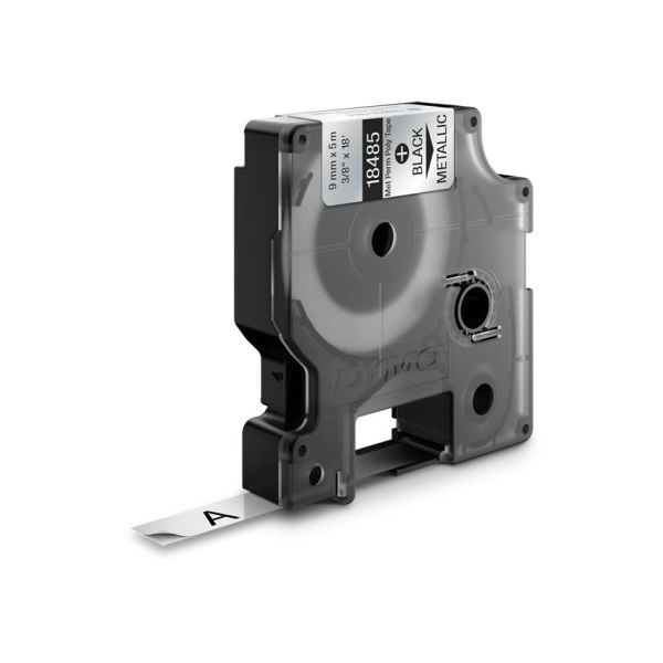DYMO 18485 labelprinter-tape Zwart op metallic (18485)