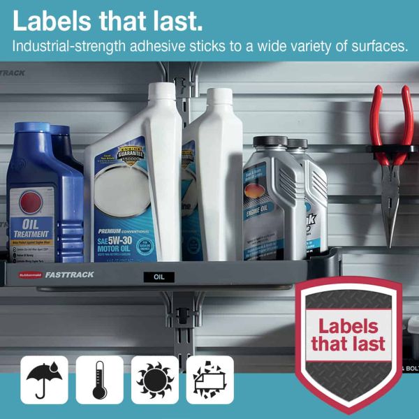 DYMO D1 -Durable Labels - White on Black - 12mm x 3m (1978365)