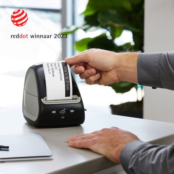 DYMO LabelWriter 550 Labelprinter | Labelmaker met direct thermisch printen | Automatische labelherkenning | Drukt adreslabels, verzendlabels, barcodelabels af en meer | Tweepolige EU-stekker