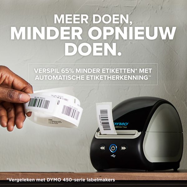 DYMO LabelWriter 550 Labelprinter | Labelmaker met direct thermisch printen | Automatische labelherkenning | Drukt adreslabels, verzendlabels, barcodelabels af en meer | Tweepolige EU-stekker