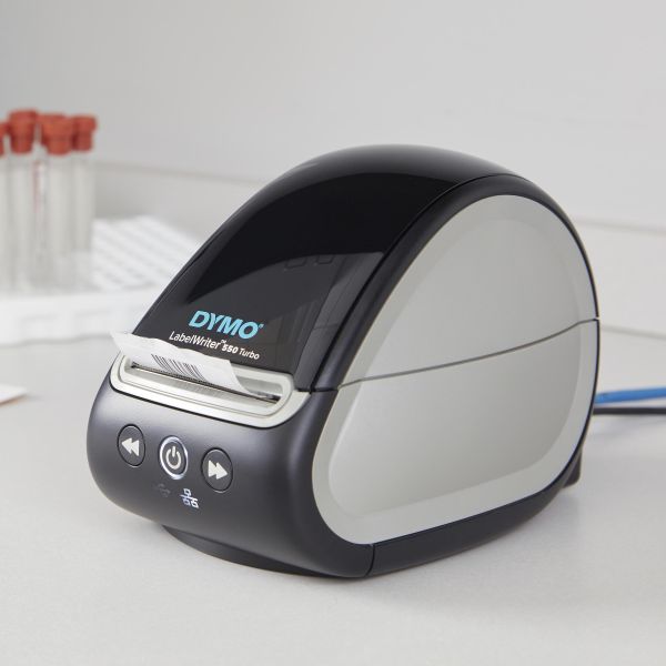 DYMO LabelWriter 550 Turbo Labelprinter | Labelmaker met direct thermisch afdrukken op hoge snelheid | Automatische labelherkenning | Drukt verzendlabels en meer af met USB/LAN-connectiviteit