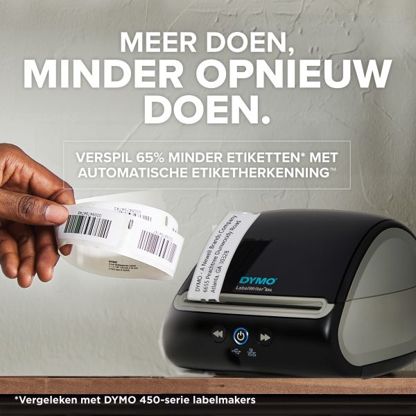DYMO LabelWriter 5XL Labelprinter | Automatische labelherkenning labelmaker | Drukt extra brede verzendlabels af voor Amazon, DHL en meer | Perfect voor webwinkeliers | Tweepolige EU-stekker (2112725) DYMO LabelWriter 5XL Labelprinter | Automatische labelherkenning labelmaker | Drukt extra brede verzendlabels af voor Amazon, DHL en meer | Perfect voor webwinkeliers | Tweepolige EU-stekker