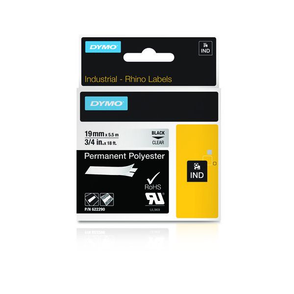 DYMO 622290 labelprinter-tape Zwart op zilver (622290) DYMO 622290 labelprinter-tape Zwart op zilver (622290)
