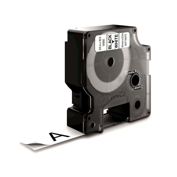 DYMO D1 -Durable Labels - Black on White - 19mm x 5.5m (S0718070)