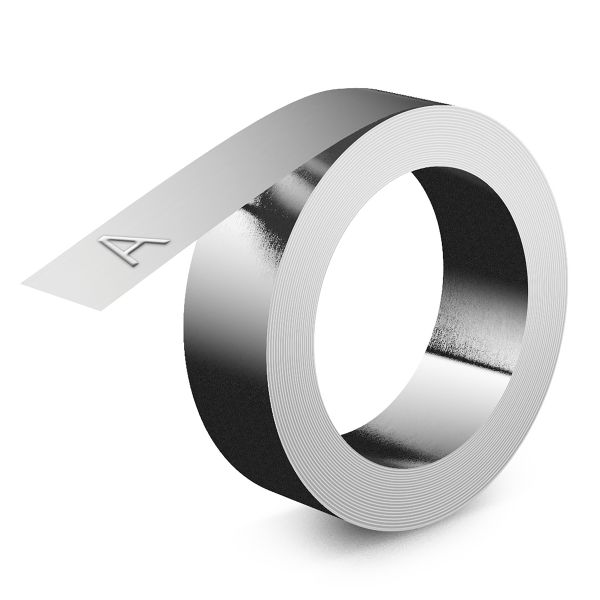 DYMO industriële reliëfetiketten | 12mm x 3,65m | Zelfklevende aluminium | labels voor Rhino M1011 Industriële Reliëfprinter (S0720090)