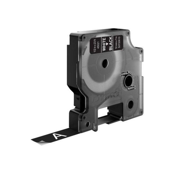 DYMO D1 -Standard Labels - White on Black - 12mm x 7m (S0720610) DYMO D1 -Standard Labels - White on Black - 12mm x 7m (S0720610)