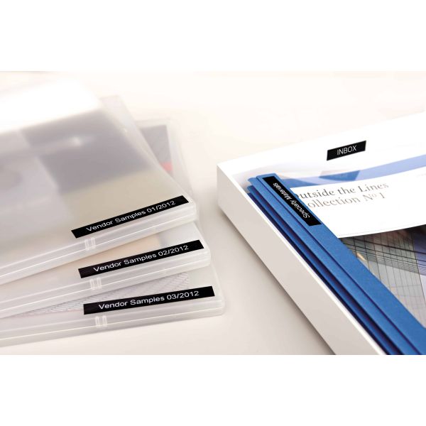 DYMO D1 -Standard Labels - White on Black - 12mm x 7m (S0720610)