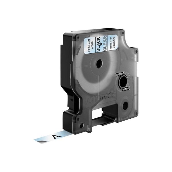 DYMO D1 -Standard Labels - Black on Transparent - 9mm x 7m (S0720670) DYMO D1 -Standard Labels - Black on Transparent - 9mm x 7m (S0720670)