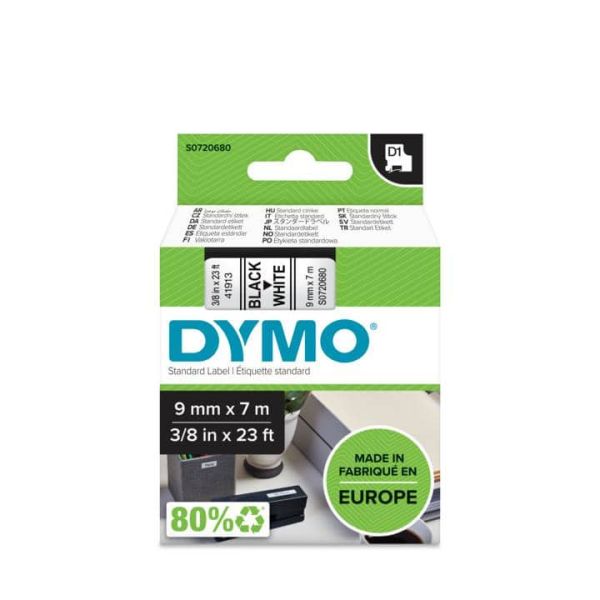 DYMO D1 -Standard Labels - Black on White - 9mm x 7m (S0720680)