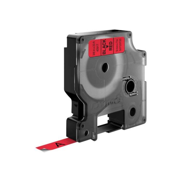 DYMO D1 -Standard Labels - Black on Red - 9mm x 7m (S0720720)