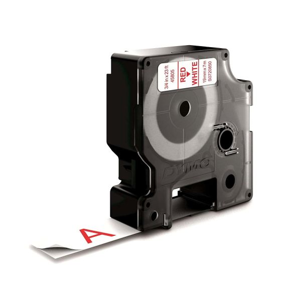DYMO D1 -Standard Labels - Red on White - 19mm x 7m (S0720850) DYMO D1 -Standard Labels - Red on White - 19mm x 7m (S0720850)