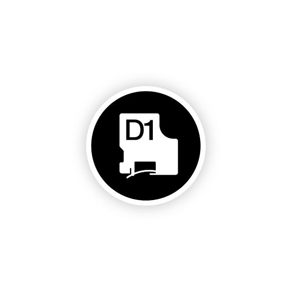 DYMO D1 -Standard Labels - Black on Blue - 19mm x 7m (S0720860)