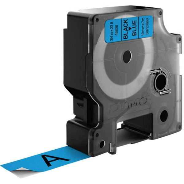 DYMO D1 -Standard Labels - Black on Blue - 19mm x 7m (S0720860)