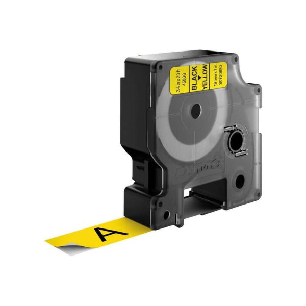 DYMO D1 -Standard Labels - Black on Yellow - 19mm x 7m (S0720880) DYMO D1 -Standard Labels - Black on Yellow - 19mm x 7m (S0720880)